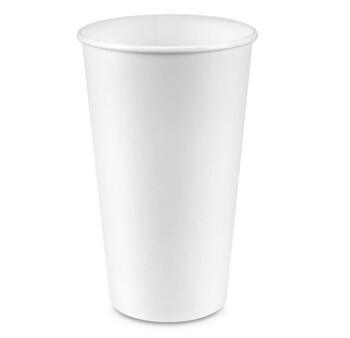 Cup, Hot, Paper, White, 20 Oz