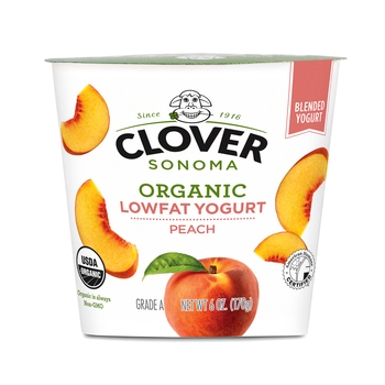 Yogurt, Lowfat, Organic, Peach